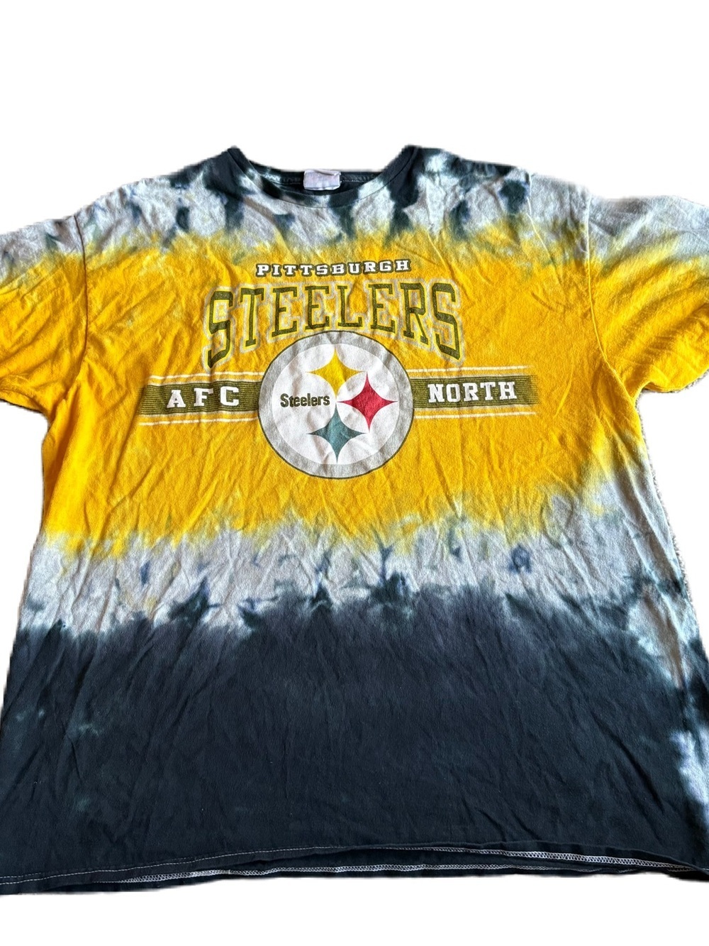 Pittsburgh Steelers T Shirt Men's XL Tie Dye Cotton Short Sleeve Vintage
